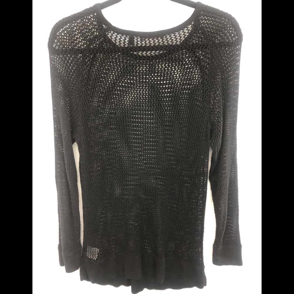 525 America Black Mesh Sweater sz XL - Picture 3 of 7